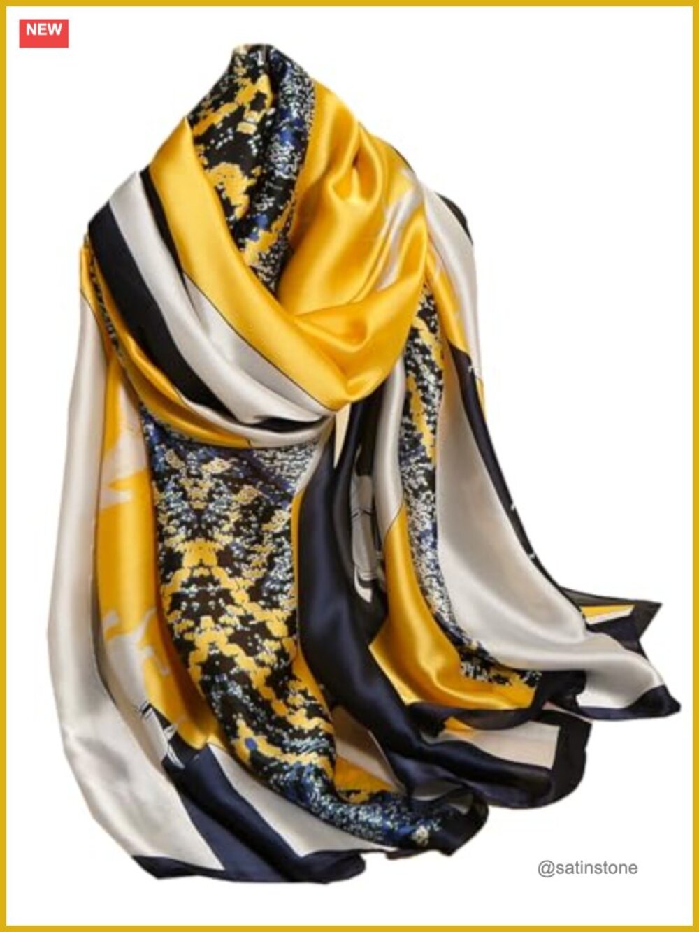 Silky Satin Shawl Wrap Scarf for Women – 70.8" Long Lightweight Evening Scarf